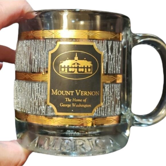 VTG, Mount Vernon Glass Mug - Picture 1 of 7
